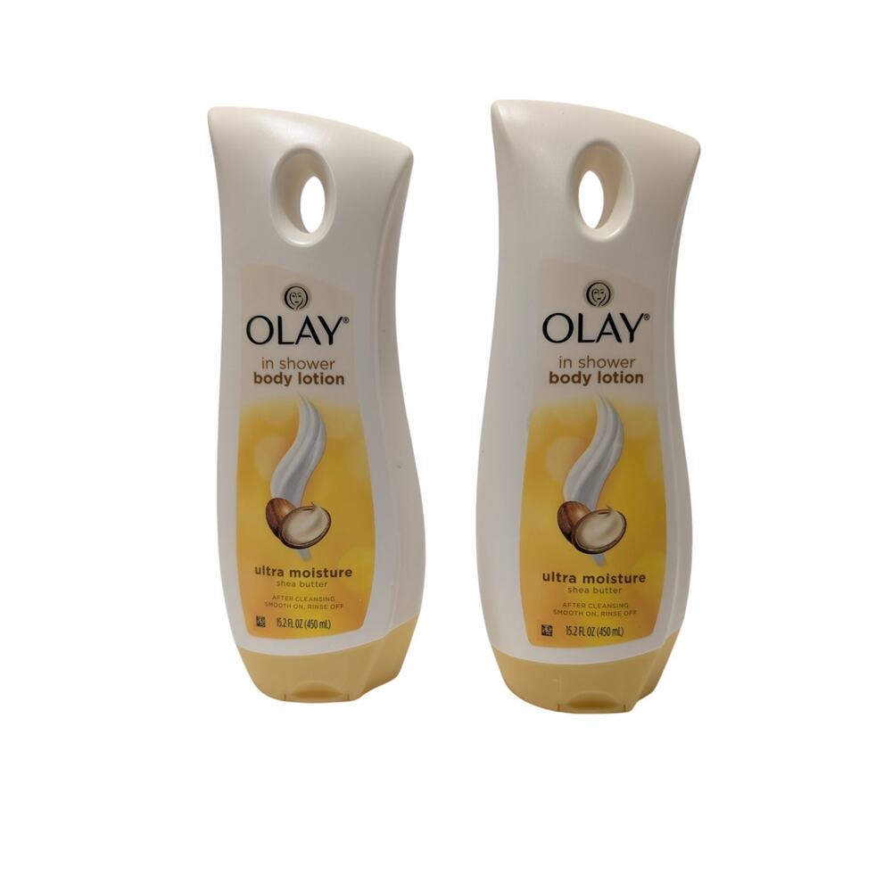 2 Olay In Shower Body Lotion Ultra Moisture Shea Butter, 15.2 oz. Each
